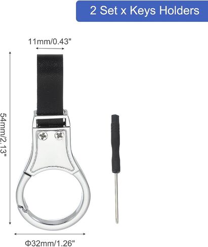 MECCANIXITY Car Key Chain Detachable Clip Leather Keychain Buckle Keys Holder with Leather Strap in Saudi Arabia