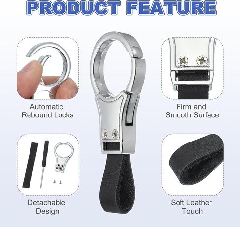 MECCANIXITY Car Key Chain Detachable Clip Leather Keychain Buckle Keys Holder with Leather Strap in Saudi Arabia