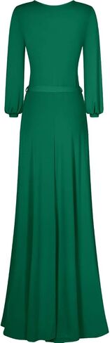 Women's #MadeInUSA 3/4 Sleeve Faux Wrap Midi Dress Knee Length Summer Wedding Guest Party Bridal Baby Shower Maternity Nursing 3zSiQN Fuchsia L in Saudi Arabia