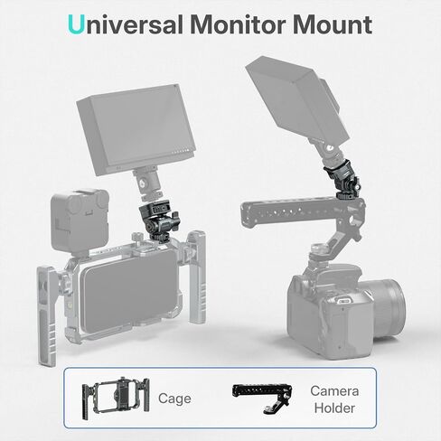 حامل شاشة Monitor Monitor الميداني ، 1/4 "برغي لـ 5" و 7 "شاشة ميدانية الدعم 360 ° دوارة و 180 درجة. in Kuwait