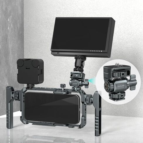 حامل شاشة Monitor Monitor الميداني ، 1/4 "برغي لـ 5" و 7 "شاشة ميدانية الدعم 360 ° دوارة و 180 درجة. in Kuwait
