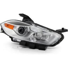 AKKON - Fits 2013-2016 Dodge Dart [Halogen Type] Projector Chrome Headlight Headlamp Passenger Right Side w/Chrome Bezel Model in Saudi Arabia