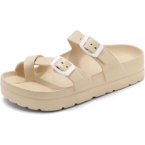 منصة النساء يتخبط مع الدعم القوس ، صندل شريحة شريحة خفيفة الوزن للنساء ، وصندل شاطئ الصيف الراحة مع الأزياء مع الإبزيم القابل للتعديل ، الصندل دي بلاتفورما بارا موجر in Kuwait