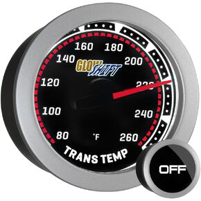 مجموعة درجة حرارة Glowshift Trited Series 260 F مجموعة درجة حرارة النقل - تشمل مستشعرًا - LED LED الخلفية - عدسة مدخنة - للسيارة والشاحنة - 2-1/16 "52 ملم in Kuwait