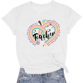 قمصان المعلمين للمرأة تقدير المعلم tshirts زهرة المحملات الرسومية للنساء in Saudi Arabia