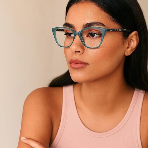 2SeeLife Vivid Cat Eye Reading Glasses For Women All Face Shape Glasses Frames For Women - Cheaters Reading Glasses in Kuwait