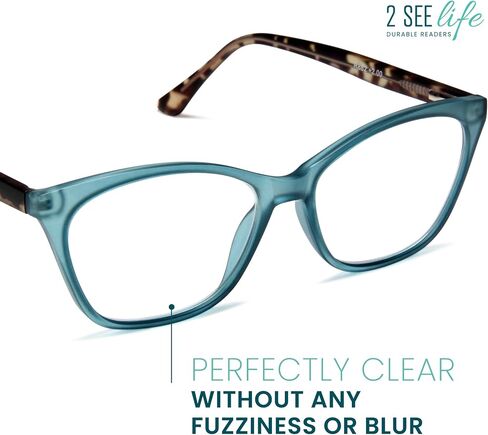 2SeeLife Vivid Cat Eye Reading Glasses For Women All Face Shape Glasses Frames For Women - Cheaters Reading Glasses in Kuwait