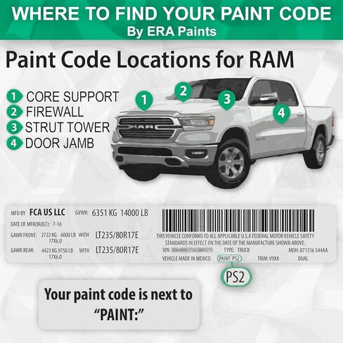 ERA Paints PPX/RPX - Patriot Blue Pearl for RAM Exact Match Automotive Touch Up Paint Jar - Essential Kit in Saudi Arabia