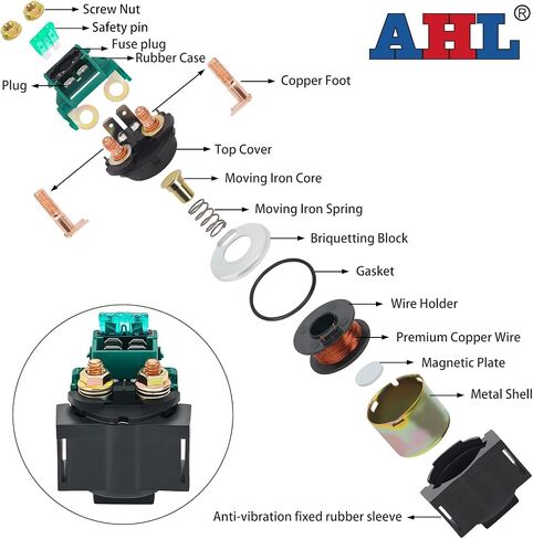 AHL Starter Solenoid Relay for Honda VT600CD Shadow VLX Deluxe 583cc Engine 1993-2007 in Saudi Arabia