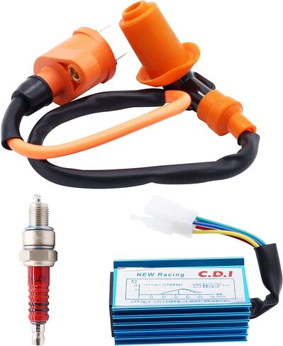 GY6 Racing Ignition Coil 5 Pins AC CDI Box Spark Plug Compatible with GY6 4-Stroke 50cc 70cc 90cc 110cc 125cc 150cc Motorcycle Scooter ATV Go Kart Moped Quad Pit Dirt Bike Racing Bike and Other Bikes in Saudi Arabia