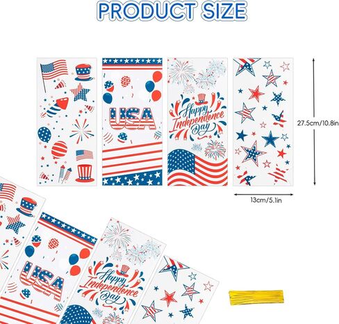 Jocomoni 160PCS Mardi Gras Cellophane Treat Bags, Clear Plastic Goodie Candy Bag with Twist Ties for Mardi Gras Birthday Party Favor Supply（4 Style） in Kuwait