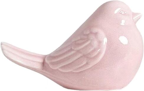 Ceramic Birds Statues Home Decor Modern Style Decorative Ornaments Animal Figurines for Living Room Bedroom Home Office Cabinets (Pink L) in Saudi Arabia