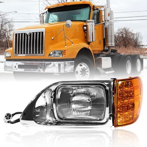 Headlight for International 9200-9900 Driver and Passenger Side Headlights Headlamps Assembly for International 2003 2004 2005 2006 2007（Left) in Saudi Arabia