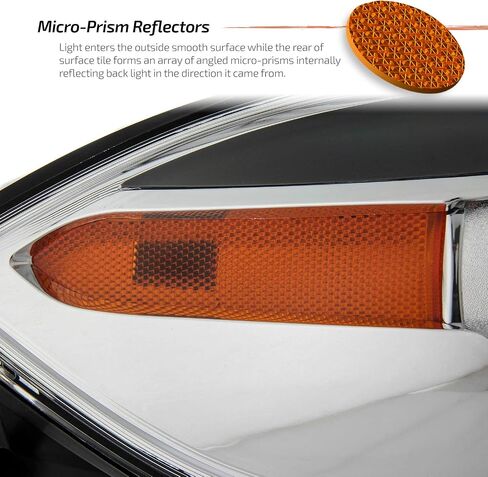 AKKON - FITS 2013-2016 DODGE DART [نوع الهالوجين] جهاز الإسقاط المصباح الرئيسي للركاب الأيمن الجانب الأيمن مع نموذج الحافة الكروم in Saudi Arabia