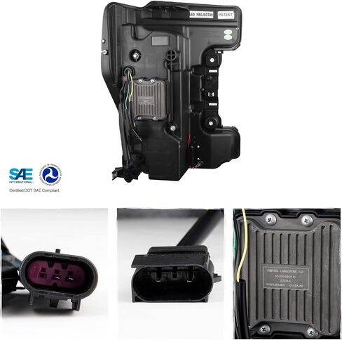 AKKON - Fit 2017-2018 Ford F250/F350/F450 SuperDuty Black [Full LED] Halogen Model Projector Headlights [w/Sequential DRL Turn Signal] in Saudi Arabia
