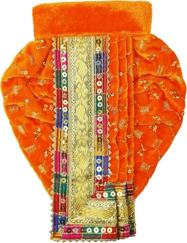 Devative dhoti dress ganpati/krishna set/poshak for god/dhoti مجموعة لتماثيل المنزل ماندير/الله ملابس/لباس لـ ganpati/vinayagar veshti vastra للمهرجان التقليدي الهندي (الحجم:- 8 ") (أحمر) (أحمر) in Saudi Arabia