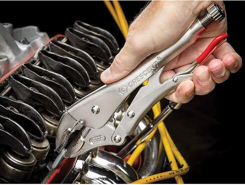 Crescent Curved Jaw Locking Pliers with Wire Cutter - 3 Piece Set - Home DIY & Professional Mechanic Hand Tool for Nuts & Bolts, Cables, Wires - 5", 7" & 10" - CLP3SETN-08 in Kuwait