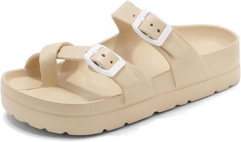 منصة النساء يتخبط مع الدعم القوس ، صندل شريحة شريحة خفيفة الوزن للنساء ، وصندل شاطئ الصيف الراحة مع الأزياء مع الإبزيم القابل للتعديل ، الصندل دي بلاتفورما بارا موجر in Kuwait