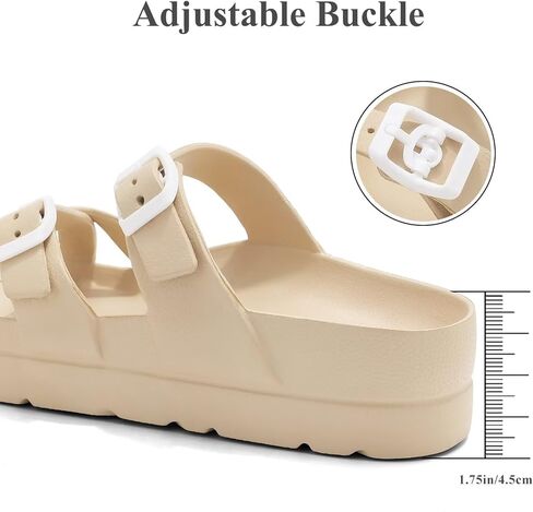 منصة النساء يتخبط مع الدعم القوس ، صندل شريحة شريحة خفيفة الوزن للنساء ، وصندل شاطئ الصيف الراحة مع الأزياء مع الإبزيم القابل للتعديل ، الصندل دي بلاتفورما بارا موجر in Kuwait