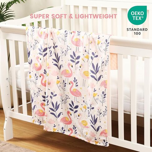 Baby Blankets for Girls with Strawberry Pink, Super Soft Plush Lightweight Nursery Bed Blanket for Newborn Infant Toddler, Cute Crib Throw Blanket with Double Layer Dotted Backing 30x40 Inch in Saudi Arabia