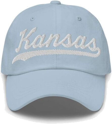 كنساس هات بيسبول السيناريو المطرز Kansas Hat Dad Baseball Cap Vintage Sports Swoosh Cap Gift in Saudi Arabia