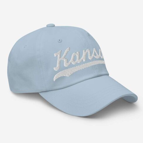 كنساس هات بيسبول السيناريو المطرز Kansas Hat Dad Baseball Cap Vintage Sports Swoosh Cap Gift in Saudi Arabia