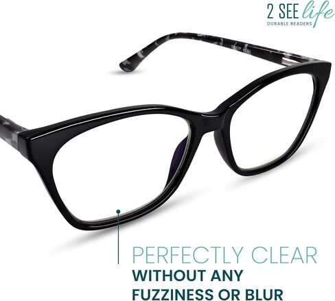 2SeeLife Vivid Cat Eye Reading Glasses For Women All Face Shape Glasses Frames For Women - Cheaters Reading Glasses in Kuwait