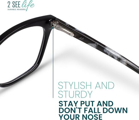 2SeeLife Vivid Cat Eye Reading Glasses For Women All Face Shape Glasses Frames For Women - Cheaters Reading Glasses in Kuwait