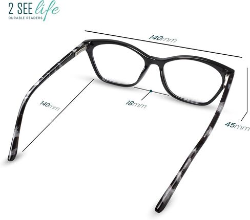 2SeeLife Vivid Cat Eye Reading Glasses For Women All Face Shape Glasses Frames For Women - Cheaters Reading Glasses in Kuwait