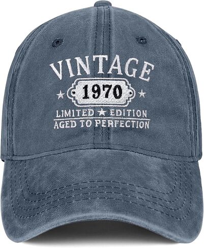 55th Birthday Gifts for Women Men Vintage Hat 1970 Baseball Cap Ideas Gift in Saudi Arabia