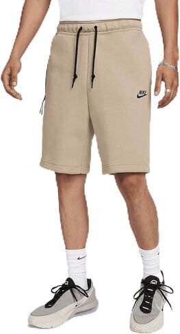 Nike Sportswear Tech Fleece Shorts (Khaki/Black ، FB8171-247) Size X-Small in Kuwait