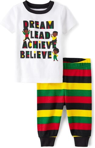 The Children's Place,Baby Boys,and Toddler Snug Fit 100% Cotton Short Sleeve Top and Pants 2 Piece Pajama Set,Pizza Time,9 Months,12 Months in Saudi Arabia