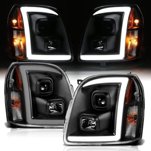 Amerilite لعام 2007-2014 GMC Yukon/Yukon XL Denali/Yukon Hybrid Chrome LED Tube Square Squar in Kuwait