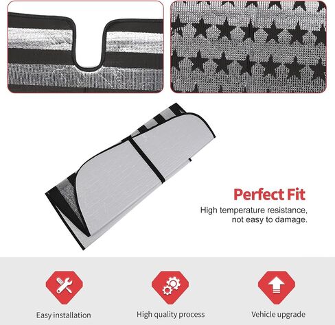 Jimen Auto Visor for F150 ، Flag American Front Windshield Sun Shade Window متوافق مع Ford F150 2009-2014 in Saudi Arabia