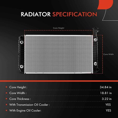 A-premium enduction soodant assembly مع مبرد الزيت متوافق مع شيفروليه إكسبريس 2500 3500 2021-2023 ، Express 4500 2021-2022 & GMC Savana 2500 3500 2021-2023 ، 4500 ، 6.6L ، استبدل# 2617534 in Saudi Arabia