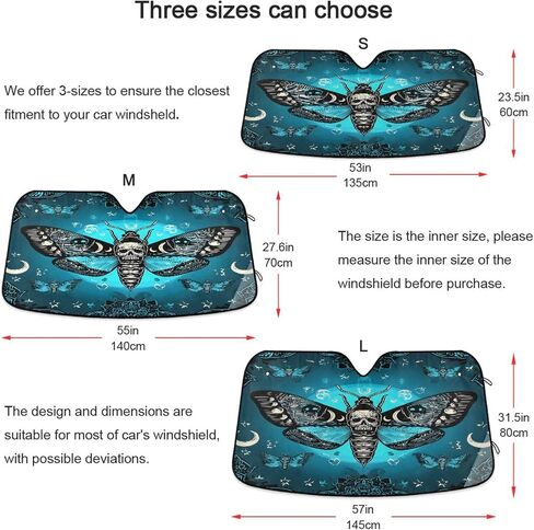 Car Windshield Sun Shade Dragon Swam in The Water Foldable Car Front Windshield Sunshade Blocks UV Rays Sun Visor Sun Heat Protection for Car Truck SUV to Keep Your Vehicle Cool,Medium in Saudi Arabia