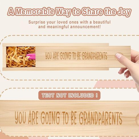 Pregnancy Announcement for Husband, Pregnancy Test Keepsake Box, Funny Baby Announcement Reveal Gifts Ideas for Husband Grandparents Dad Aunt and Uncle in Saudi Arabia