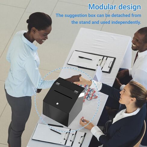 مربع اقتراح Garvin مع حامل ، صندوق التبرع القابل للقفل مع فتحة ، صندوق تصويت آمن مع عجلات لجمع التبرعات ، الأحداث الخيرية ، المدارس ، الكنائس والأماكن العامة ، 13.78 "x13.78" x13.78 " in Kuwait