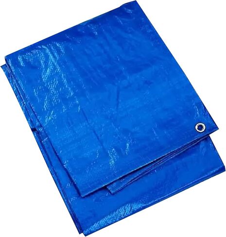Tarps Now 5x7 ft Heavy Duty Plastic Tarp – Blue Poly Tarp, 6 MIL Waterproof Cover w/Aluminum Grommets, Reinforced Edges, Tear Resistant Polyethylene for Camping, Roofing, Construction, Outdoor Use in Kuwait