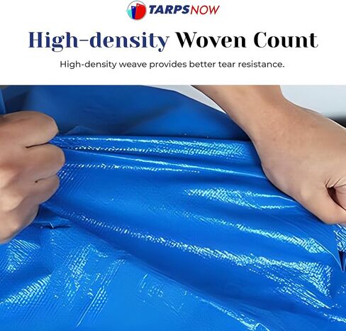 Tarps Now 5x7 ft Heavy Duty Plastic Tarp – Blue Poly Tarp, 6 MIL Waterproof Cover w/Aluminum Grommets, Reinforced Edges, Tear Resistant Polyethylene for Camping, Roofing, Construction, Outdoor Use in Kuwait