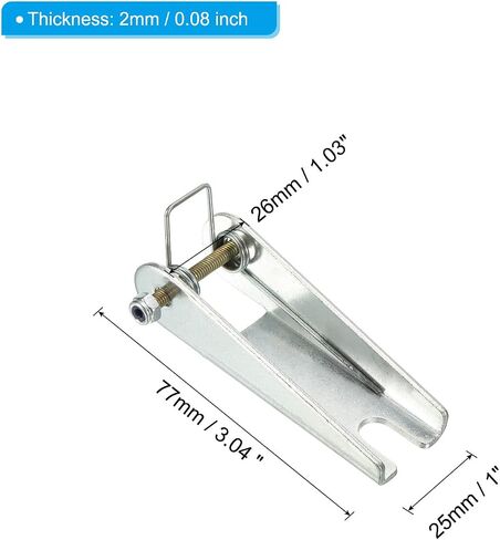طقم مزلاج Patikil 3 بوصة الخطاف ، 4 حزمة معدنية القطر بديل لمركبة Clevis Hook ، Silver in Saudi Arabia
