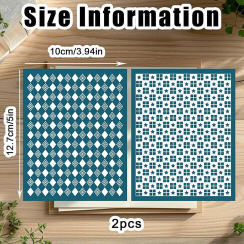 2Pcs Dots Silk Screen Stencil for Polymer Clay Reusable Clay Silkscreen Stencils Texture Sheet Mesh Transfer for DIY Craft Jewelry Earrings Making Printing on Wood Canvas Bags in Kuwait