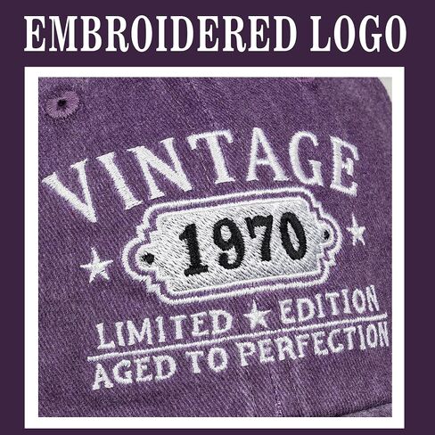 55th Birthday Gifts for Women Men Vintage Hat 1970 Baseball Cap Ideas Gift in Saudi Arabia