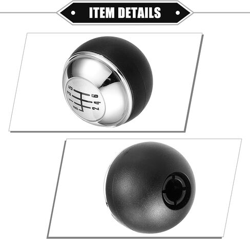 5 Speed Manual Gear Shift Knob Compatible for Mini R50 R53 2000-2006 for Mini Cabrio R52 2002-2008, Durable Plastic Black Silver Tone in Saudi Arabia