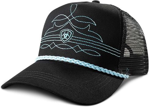 Ariat Ladies Ponyflo Cap Snap Back Rope Boot Stitch Turquoise A300093133 in Saudi Arabia