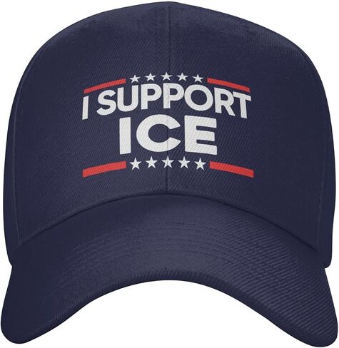 I Support Ice Hat I Stand with Ice Hat Trucker Cap for Men Women Black in Kuwait