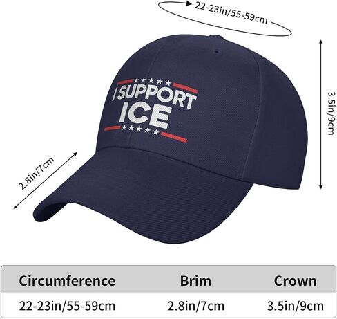 I Support Ice Hat I Stand with Ice Hat Trucker Cap for Men Women Black in Kuwait