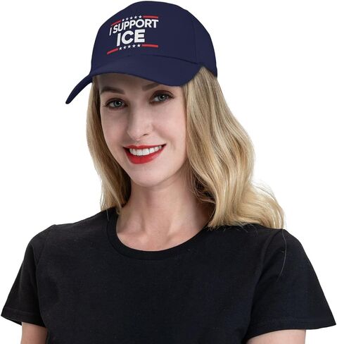 I Support Ice Hat I Stand with Ice Hat Trucker Cap for Men Women Black in Kuwait