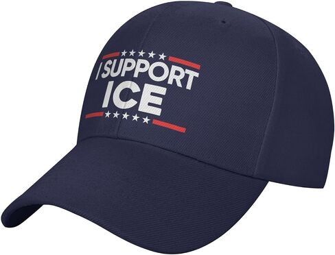 I Support Ice Hat I Stand with Ice Hat Trucker Cap for Men Women Black in Kuwait