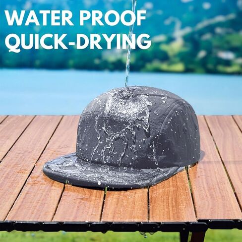5 Panel Running Hat Waterproof Nylon Sun Hat Quick Dry Plain Baseball Cap for Men Women in Saudi Arabia